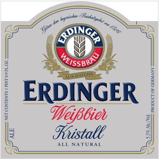 ERDINGER KRISTALLKLAR WHEAT BEER 500 mL (12)