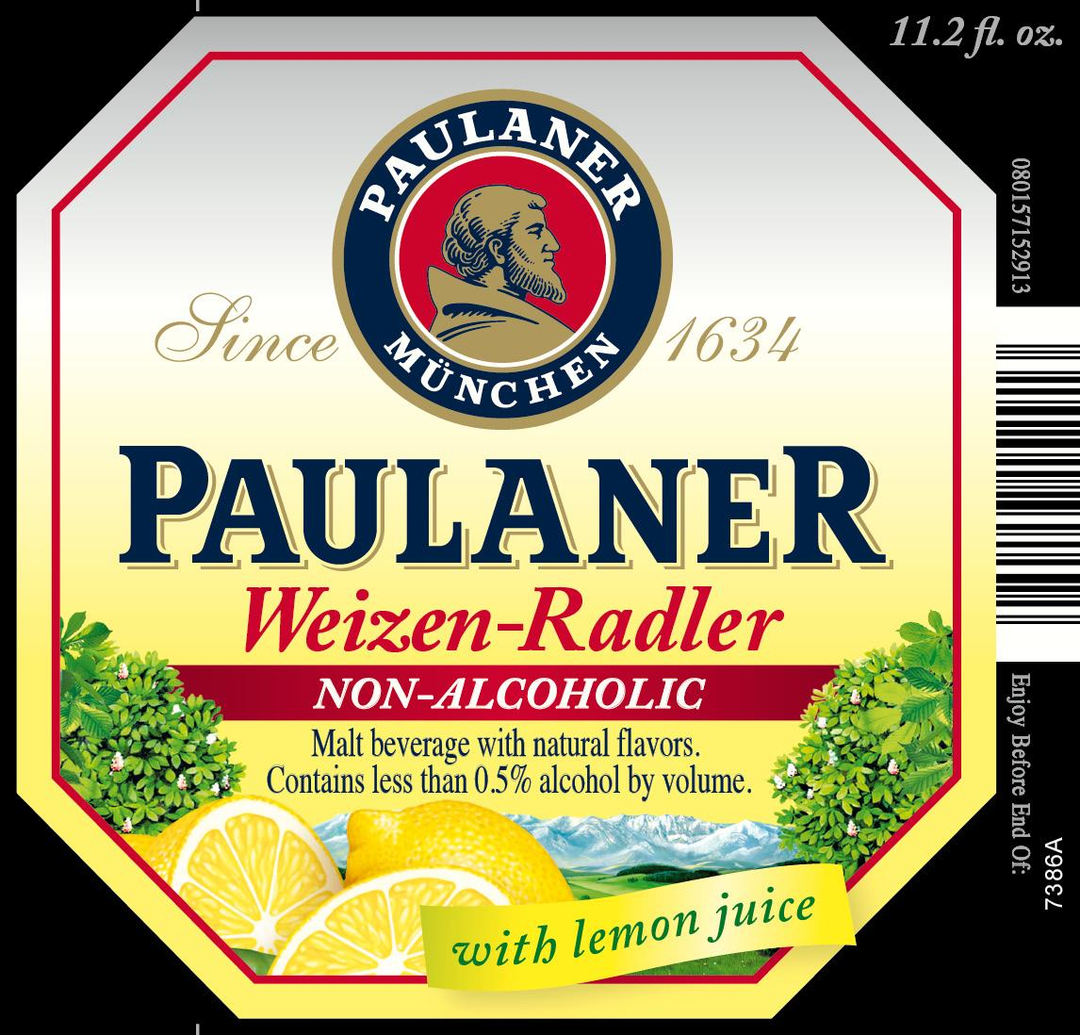 Paulaner Weizen Lemon Radler Non-Alcoholic 4/6pk 11.2oz (24)