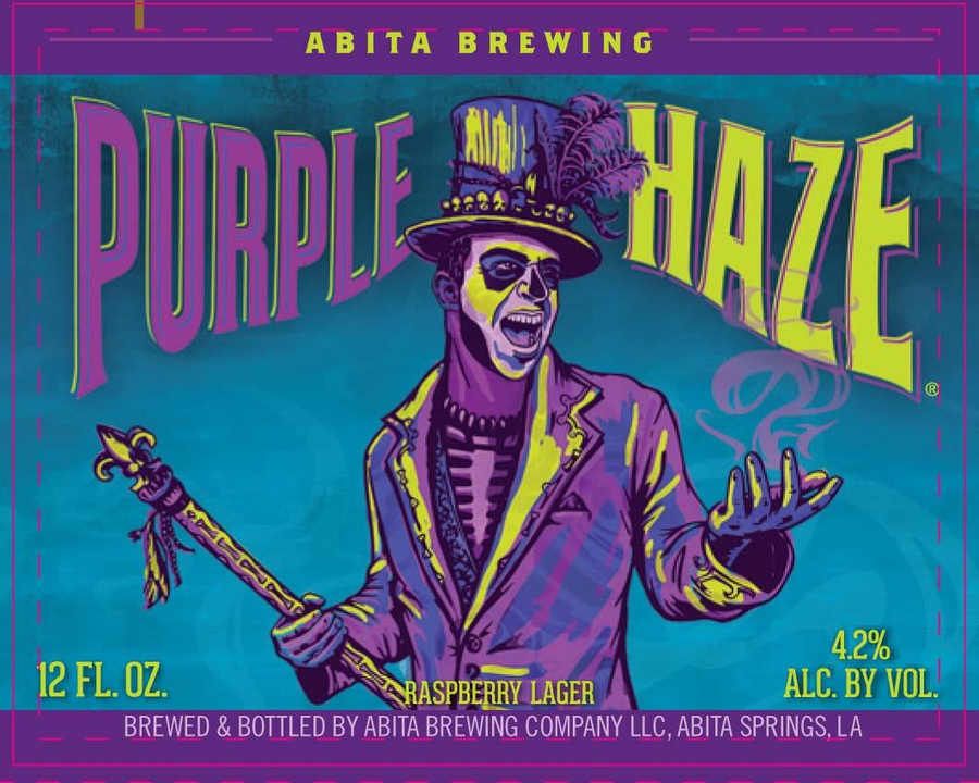 ABITA PURPLE HAZE RASPBERRY LAGER 4/6PK CANS 12 oz (24 Pack)