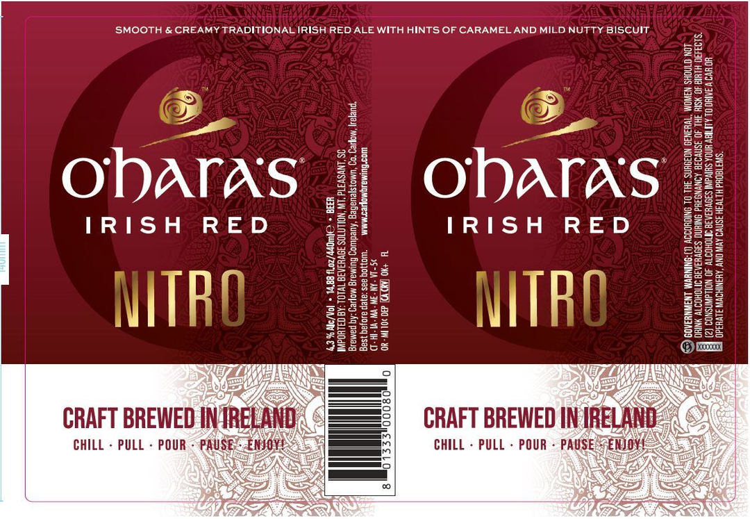 O'HARA'S IRISH RED 6/4PK NITRO CANS 14.9 oz (24)