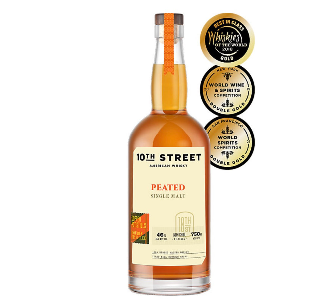 10th Street American Whiskey Peated Single Malt 92