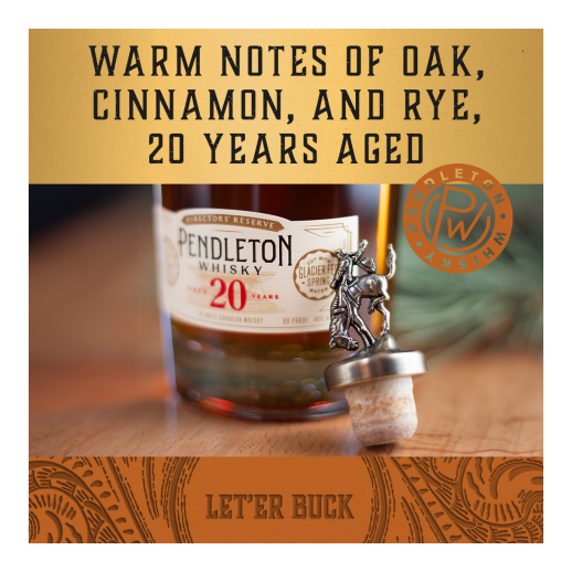 Pendleton Whisky 20 Year Direct Reserve 750ml, The Rarest Pour in the Pendleton Lineup