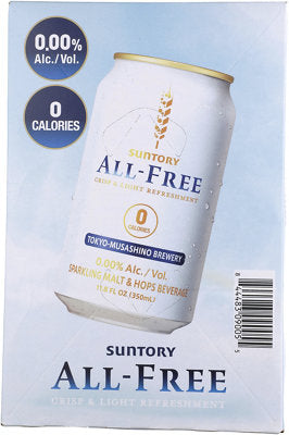 Suntory All-Free Non-Alcoholic Beer (4x6 Packs)