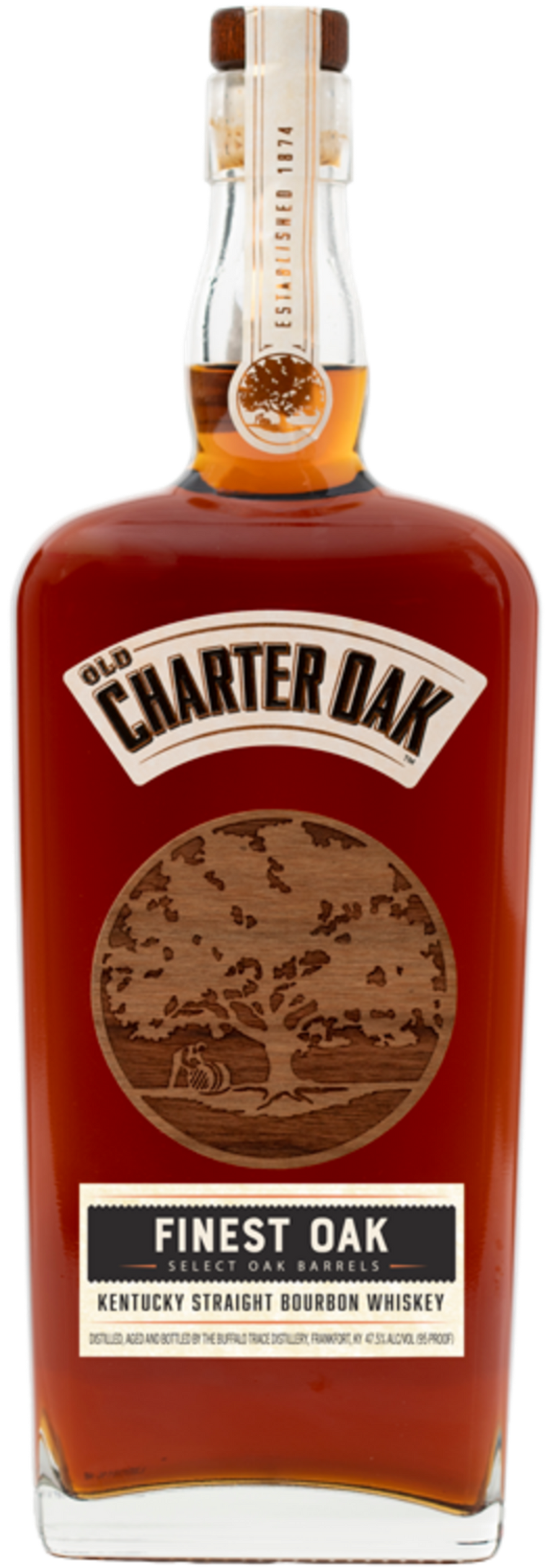 Old Charter Oak Finest Oak Kentucky Straight Bourbon Whiskey 750mL