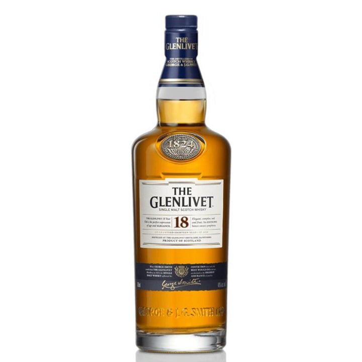 The Glenlivet 18 Year Old Batch Reserve Single Malt Scotch Whisky 750ml, Eighteen Years of Speyside Elegance in a Gift Box